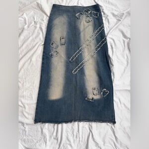 Distressed Blue Vintage Women's Skirt